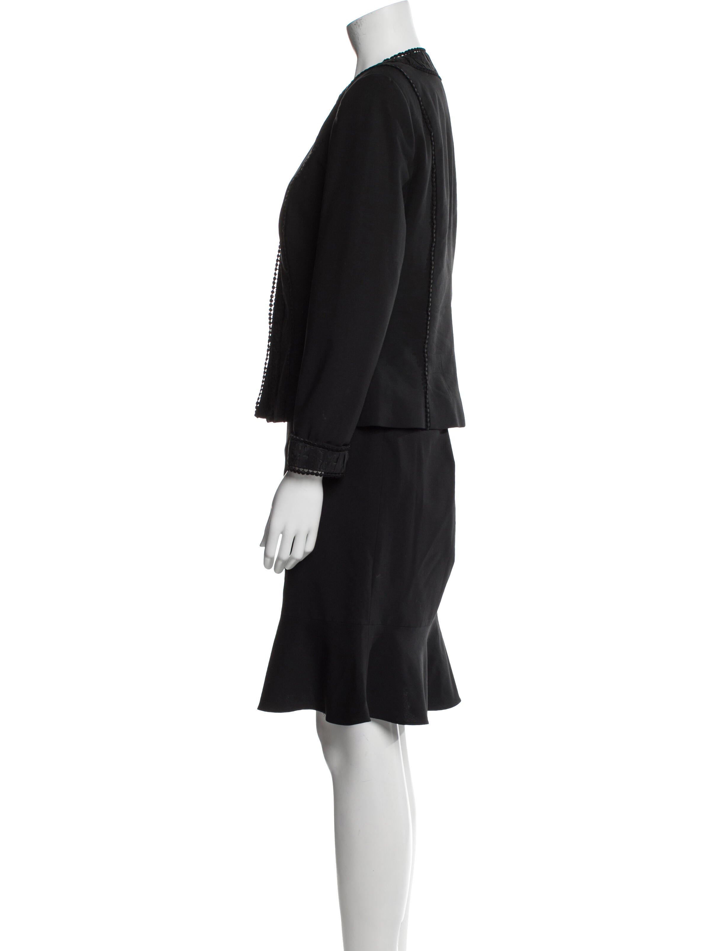 Oscar de la Renta Silk Skirt Suit