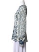 Oscar de la Renta Printed Bateau Neckline Tunic