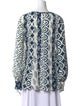 Oscar de la Renta Printed Bateau Neckline Tunic