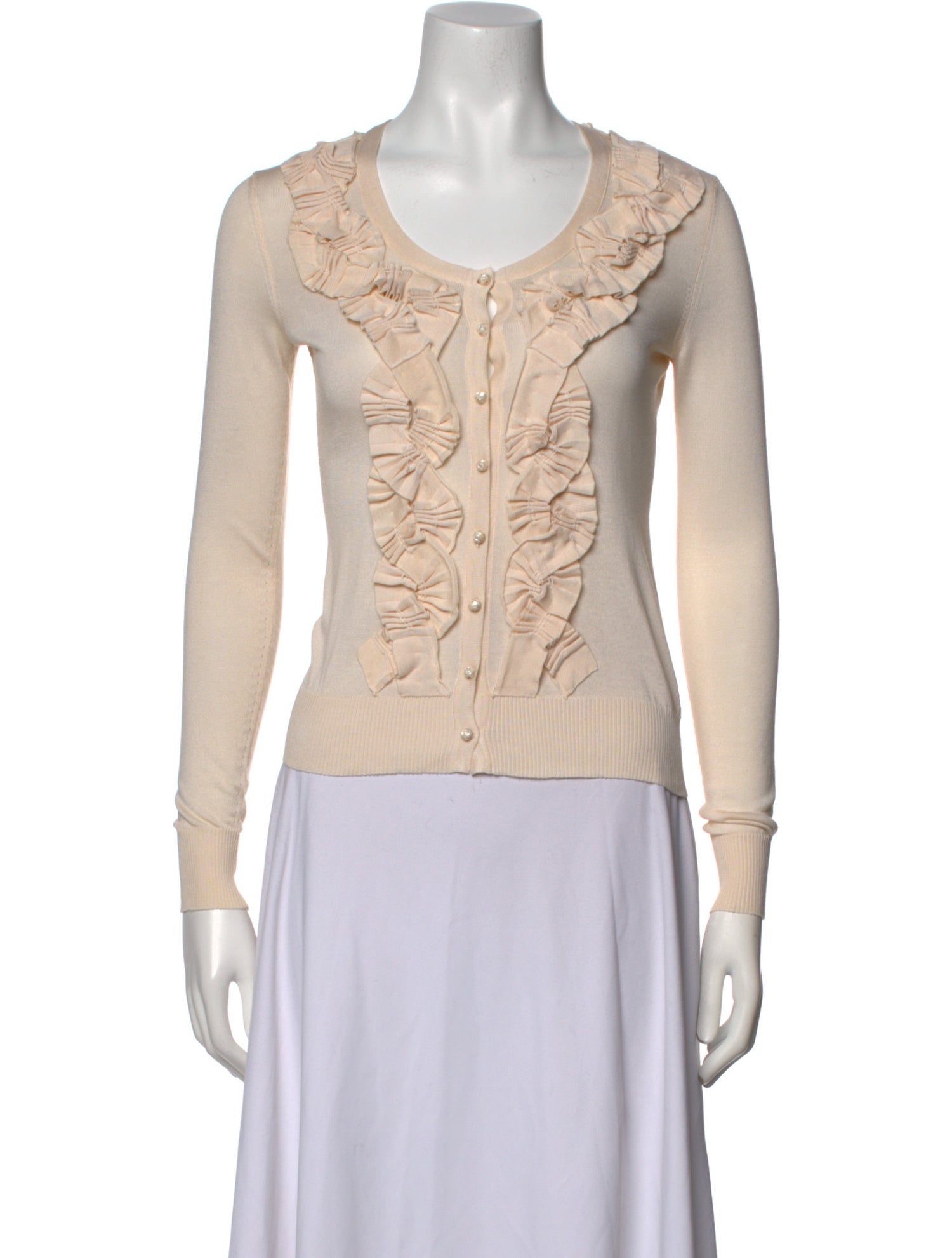 Oscar de la Renta Silk Scoop Neck Sweater