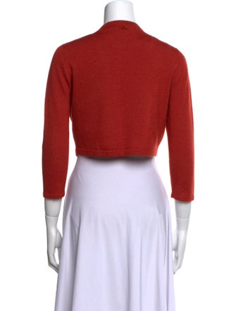 Oscar de la Renta Cashmere Open Front Sweater