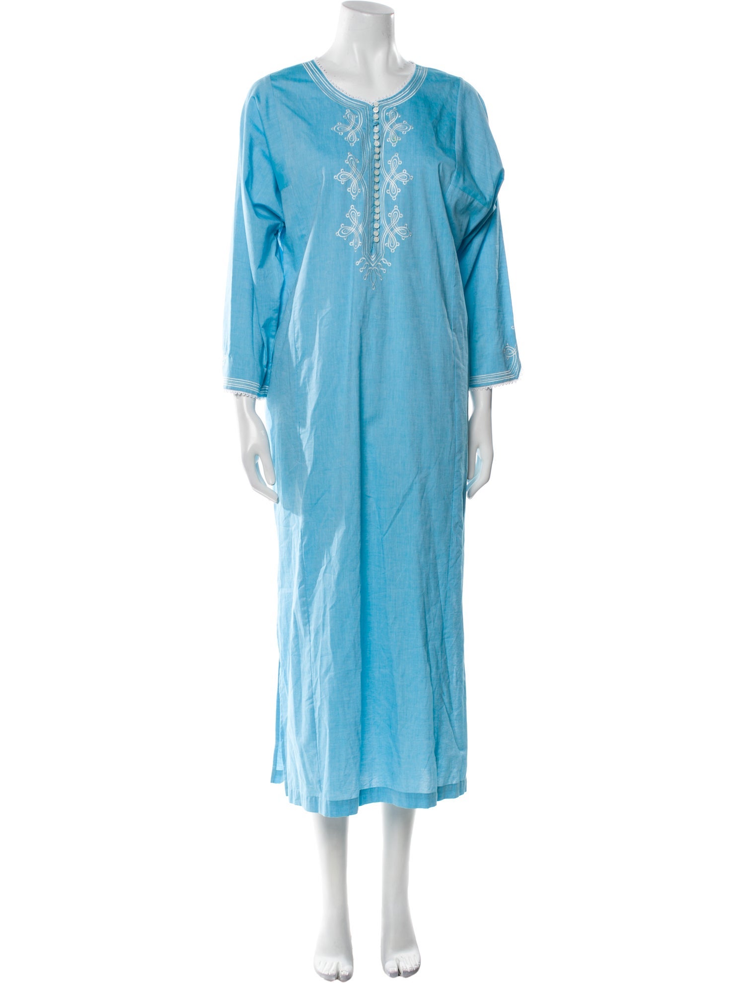 Oscar de la Renta V-Neck Long Dress