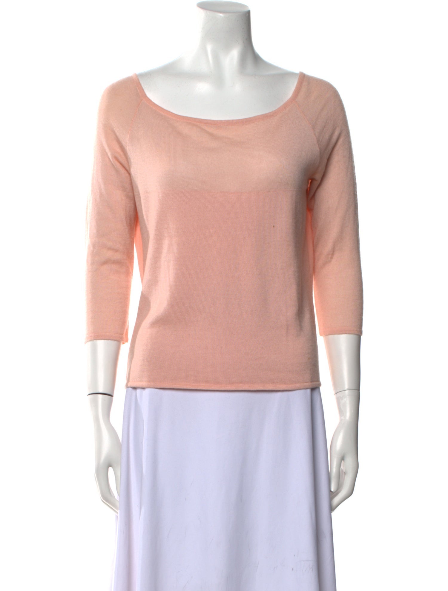 Oscar de la Renta Cashmere Scoop Neck Sweater