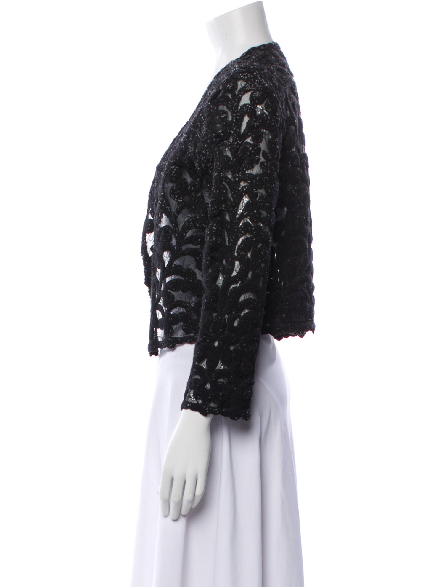 Oscar de la Renta Floral Print Evening Jacket