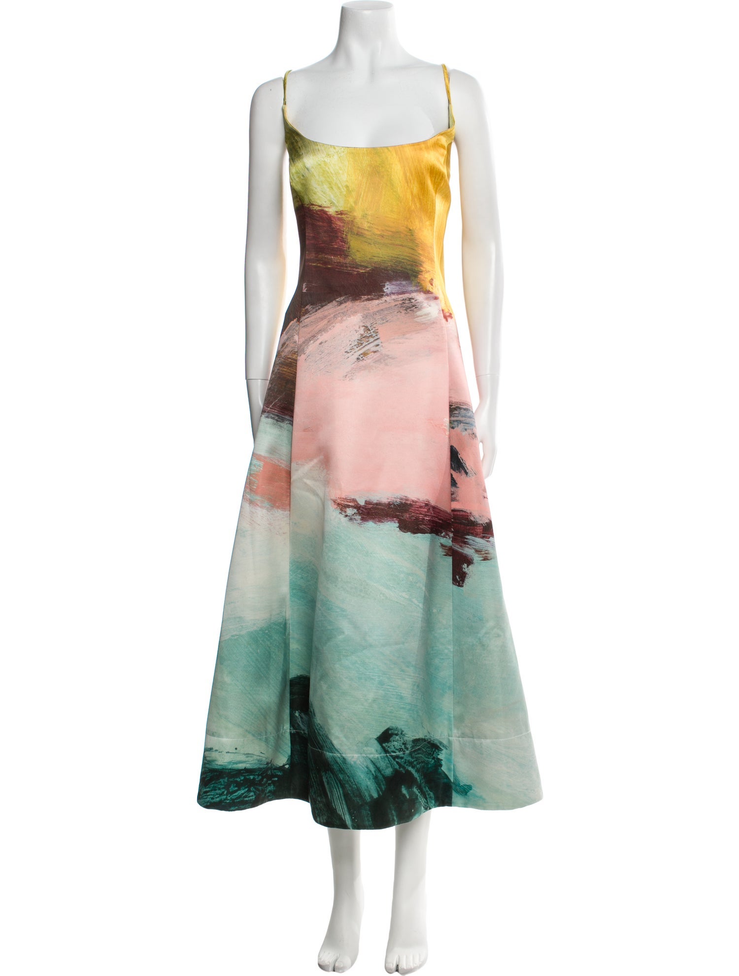 Oscar de la Renta Printed Long Dress