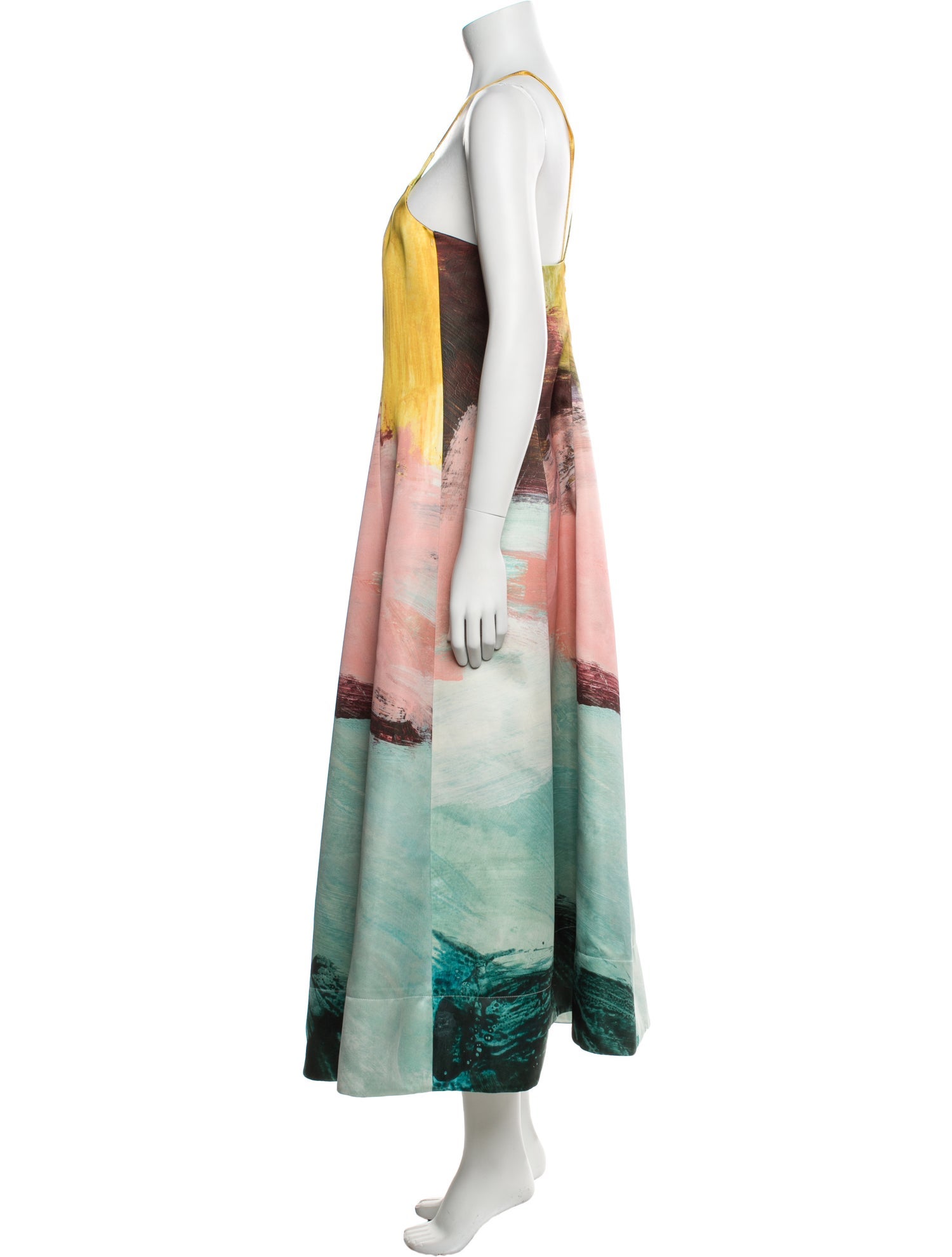 Oscar de la Renta Printed Long Dress