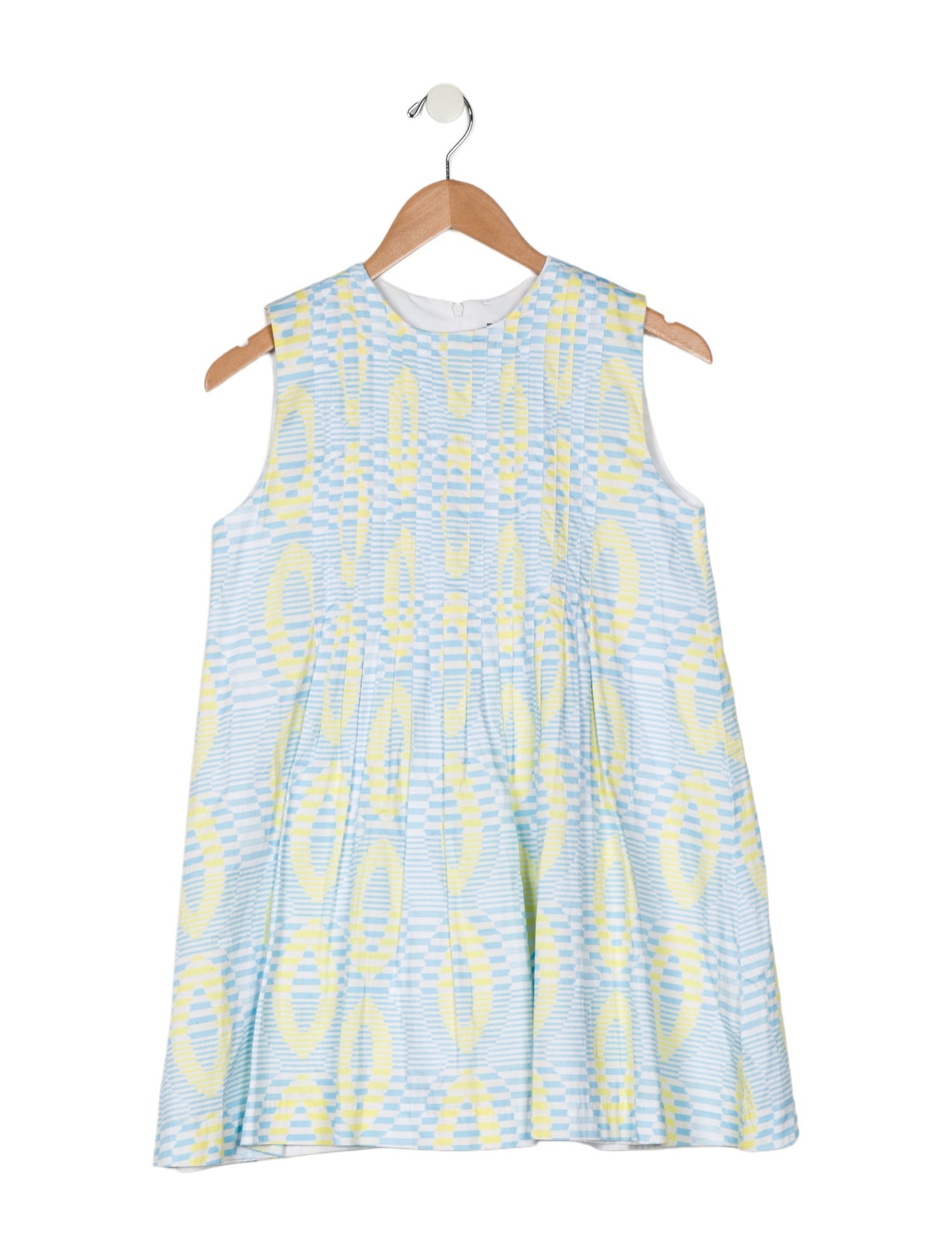 Oscar de la Renta Girls Sleeveless Pattern Dress