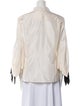 Oscar de la Renta Silk Long Sleeve Button-Up Top