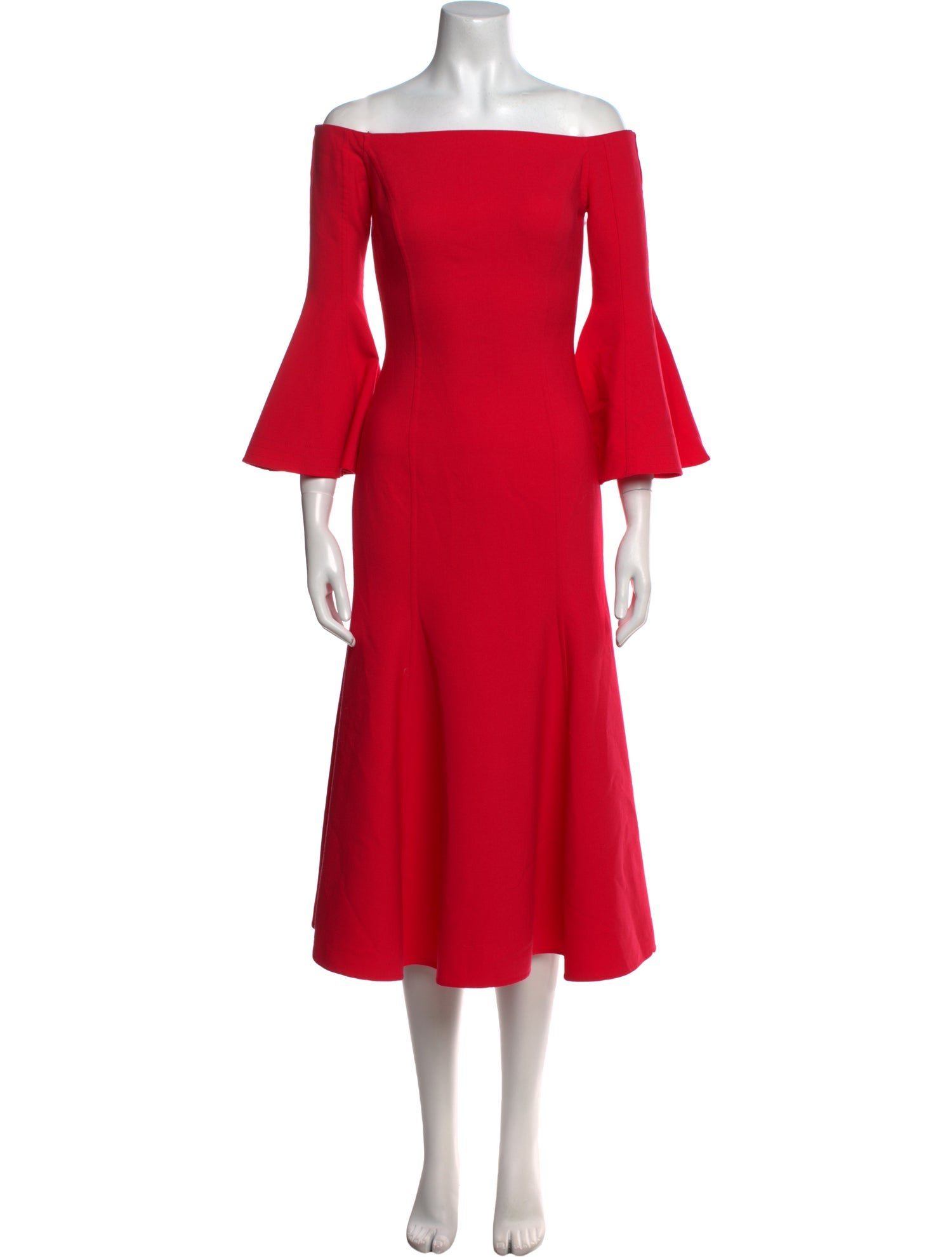 Oscar de la Renta Virgin Wool Midi Length Dress w/ Tags