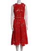 Oscar de la Renta Lace Pattern Midi Length Dress