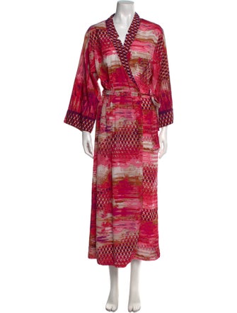 Oscar de la Renta Printed Long Dress