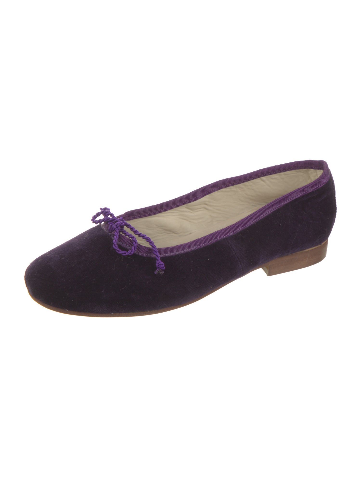 Oscar de la Renta Velvet Ballet Flats