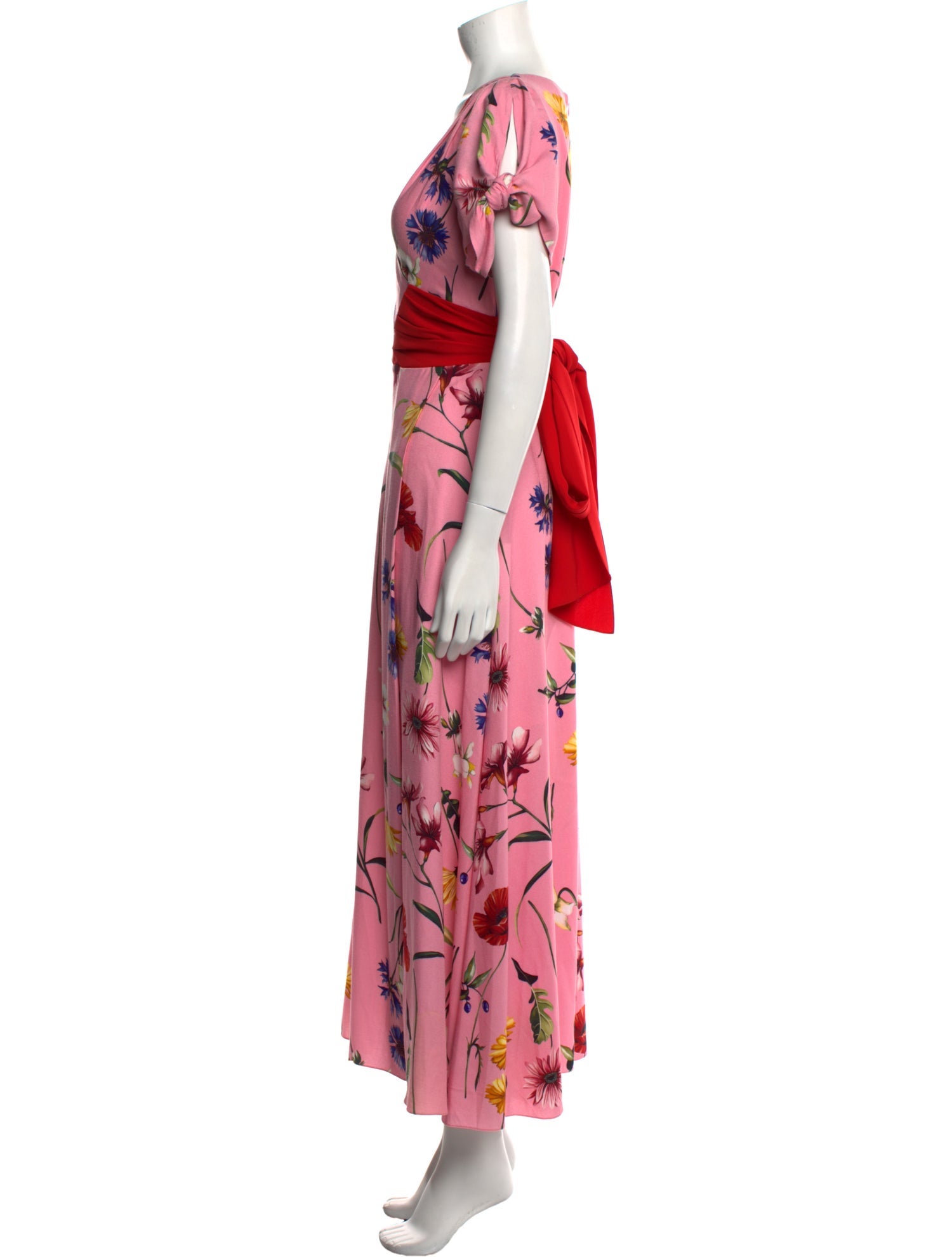 Oscar de la Renta Floral Print Long Dress