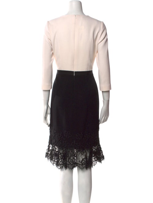 Oscar de la Renta Virgin Wool Knee-Length Dress