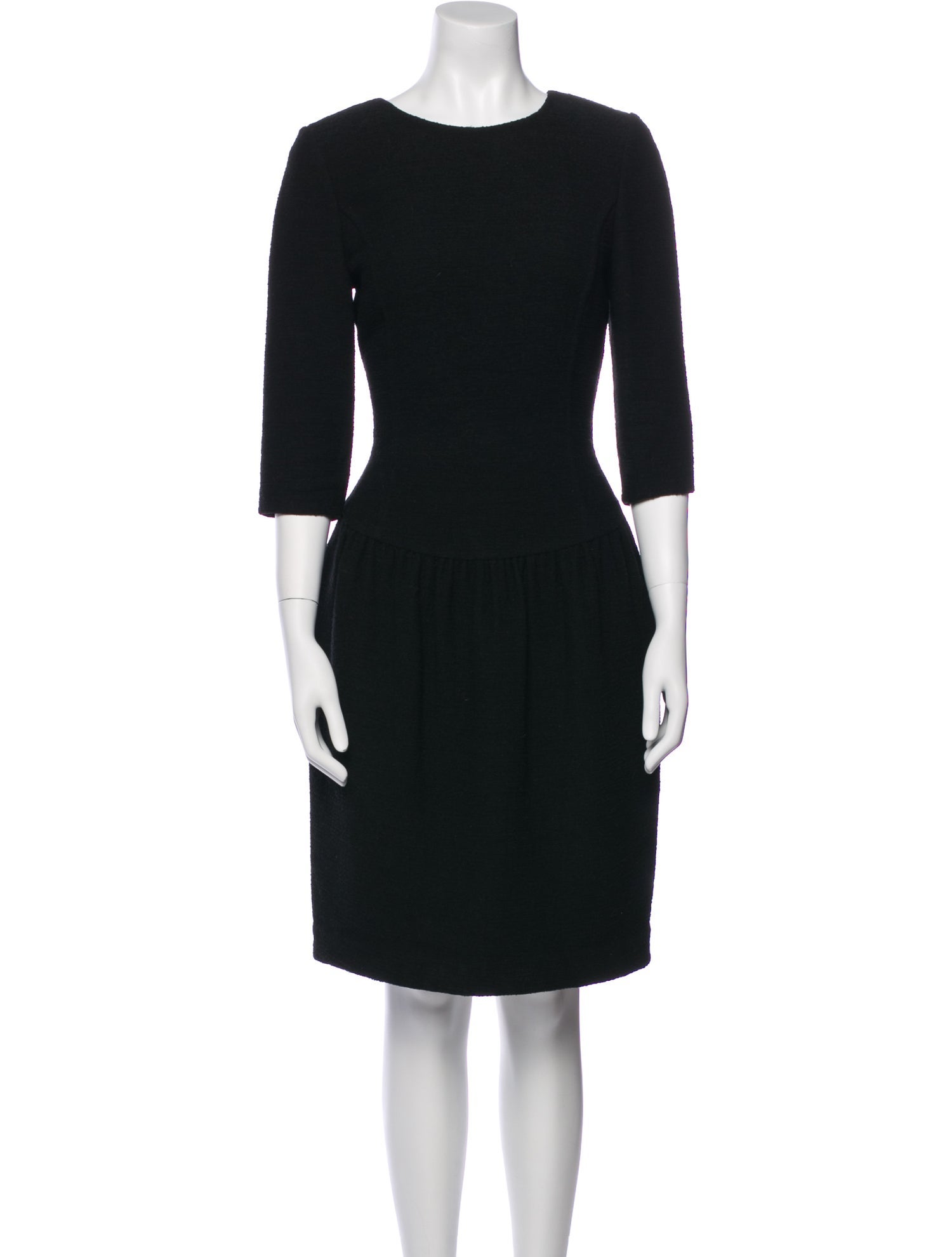 Oscar de la Renta Wool Knee-Length Dress