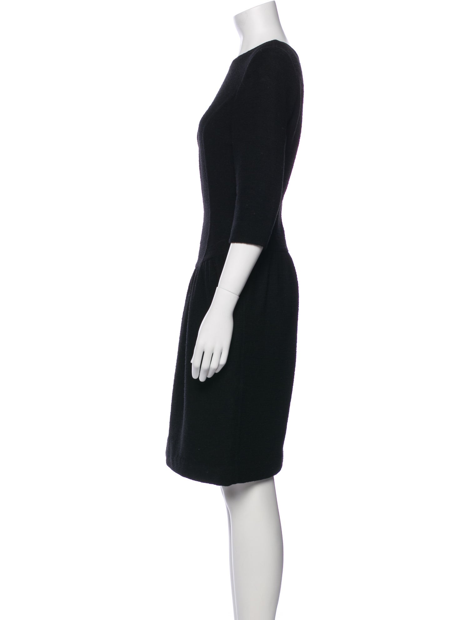 Oscar de la Renta Wool Knee-Length Dress
