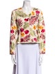 Oscar de la Renta Floral Print Evening Jacket