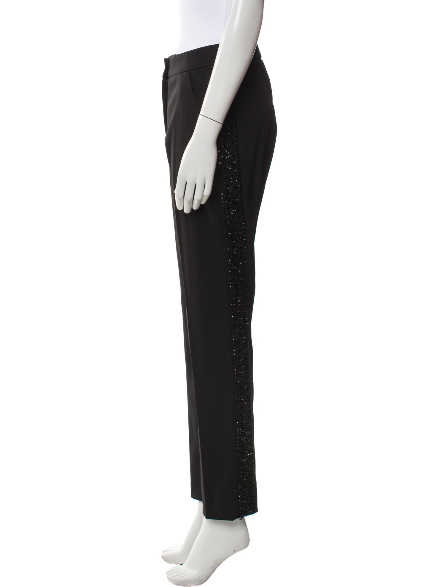 Oscar de la Renta Virgin Wool Straight Leg Pants