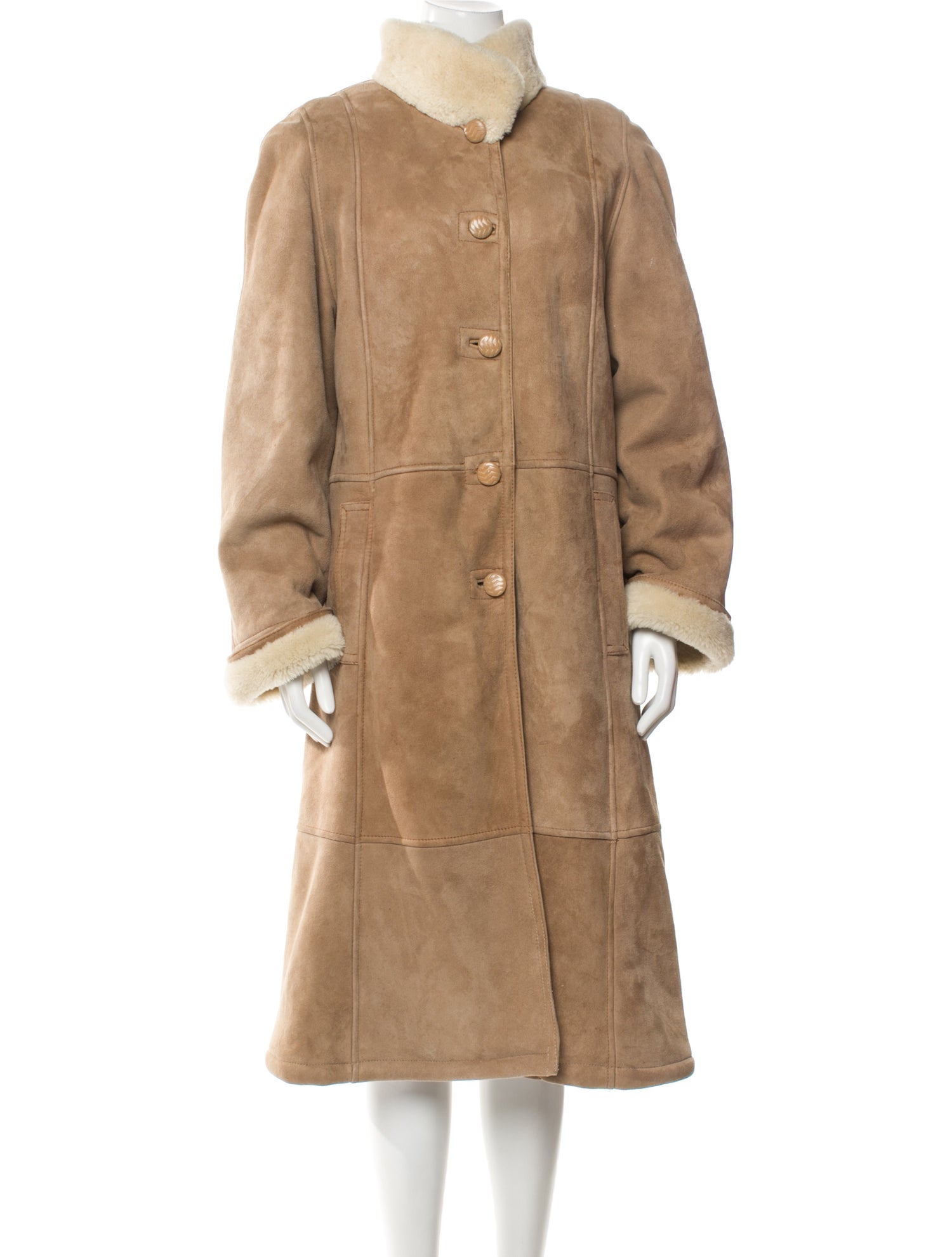 Oscar de la Renta Shearling Faux Fur Coat