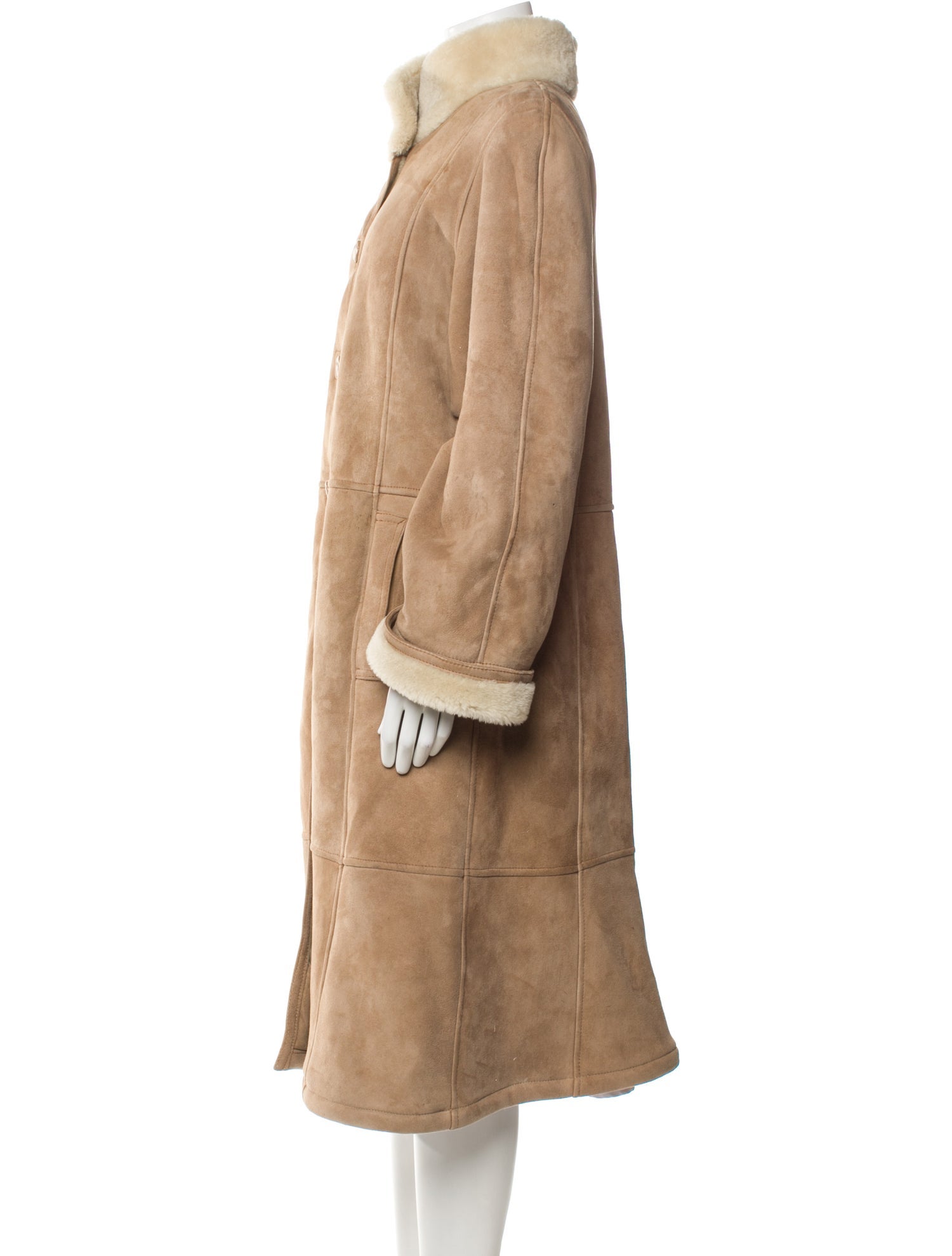 Oscar de la Renta Shearling Faux Fur Coat