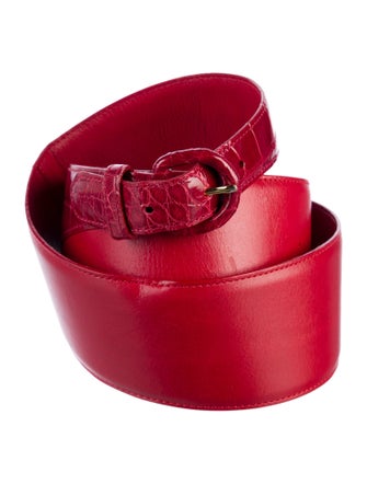 Oscar de la Renta Wide Leather Waist Belt