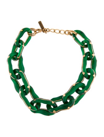 Oscar de la Renta Resin Link Chain Necklace