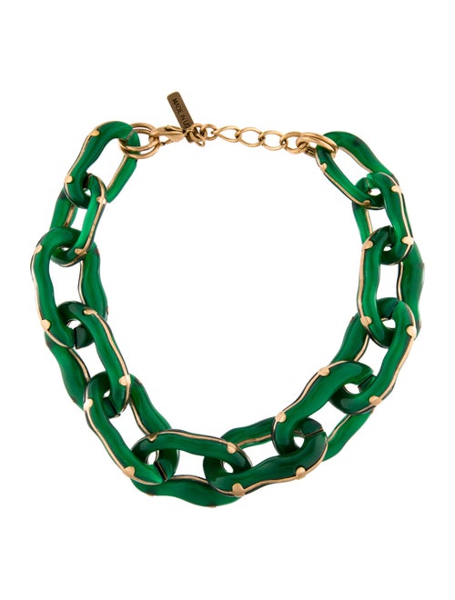 Oscar de la Renta Resin Link Chain Necklace
