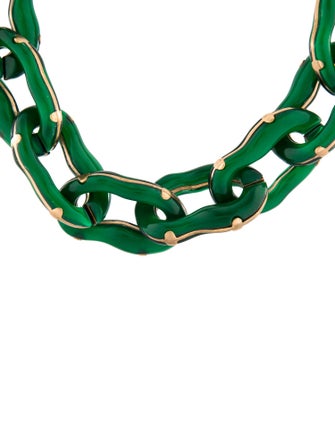 Oscar de la Renta Resin Link Chain Necklace