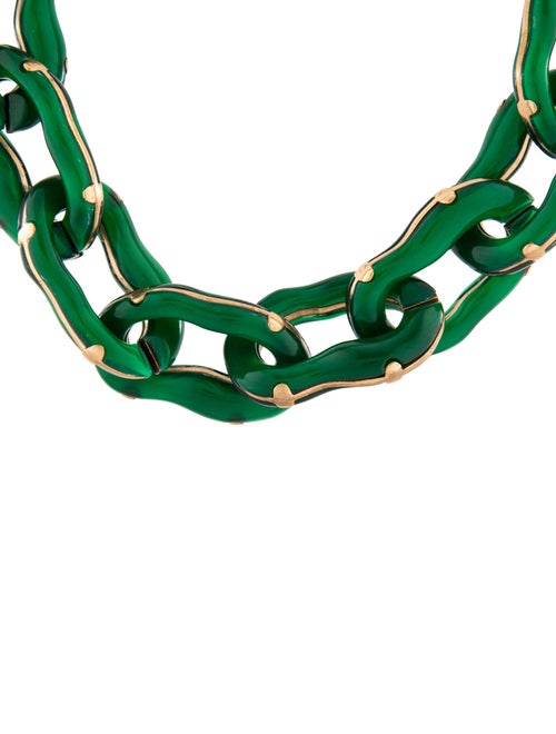 Oscar de la Renta Resin Link Chain Necklace