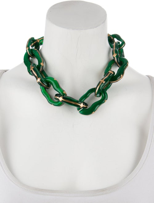 Oscar de la Renta Resin Link Chain Necklace