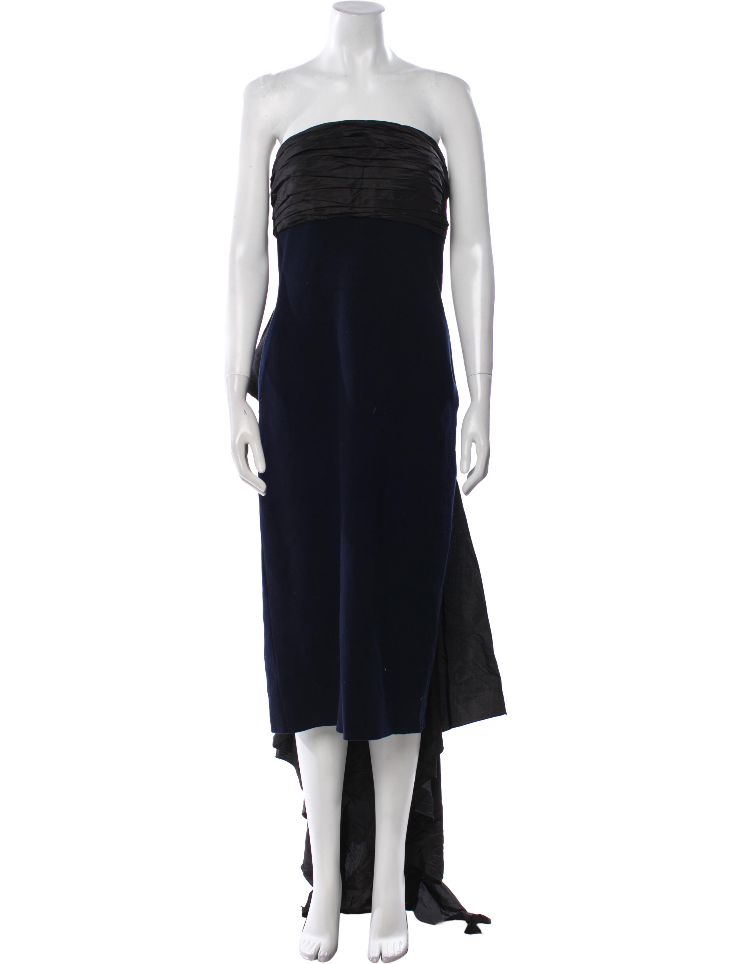 Oscar de la Renta Strapless Knee-Length Dress