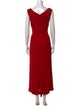 Oscar de la Renta V-Neck Long Dress