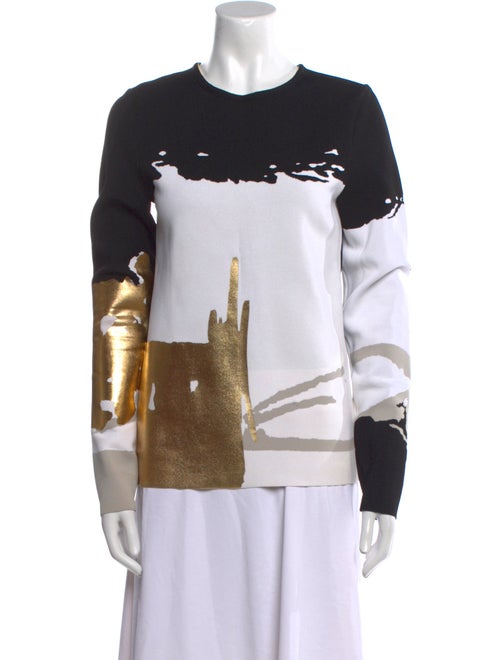 Oscar de la Renta Graphic Print Crew Neck Sweatshirt