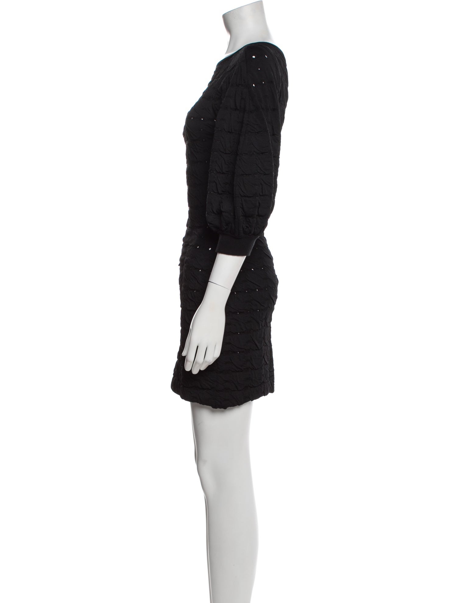 Oscar de la Renta Bateau Neckline Mini Dress