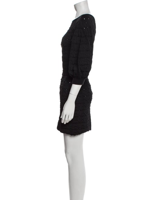 Oscar de la Renta Bateau Neckline Mini Dress