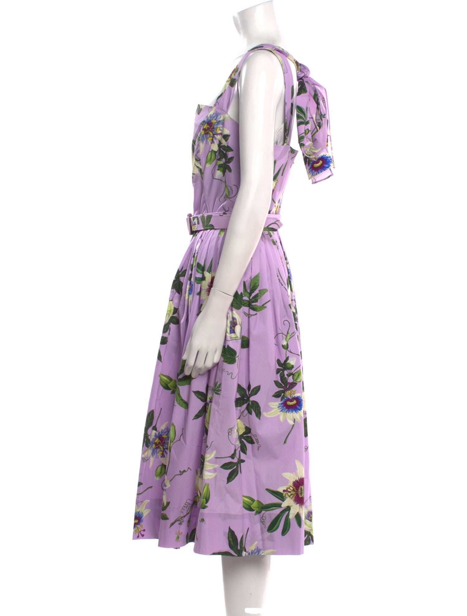 Oscar de la Renta Floral Print Midi Length Dress w/ Tags