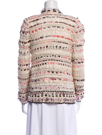 Oscar de la Renta Nylon Tweed Pattern Jacket