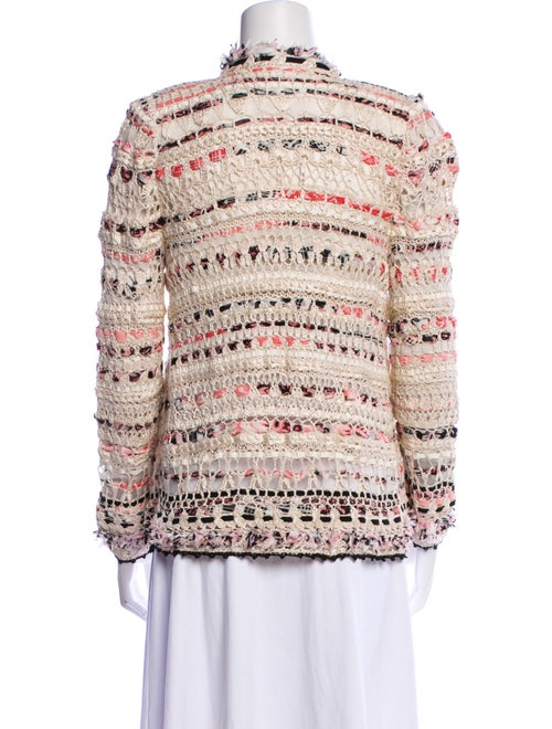 Oscar de la Renta Nylon Tweed Pattern Jacket