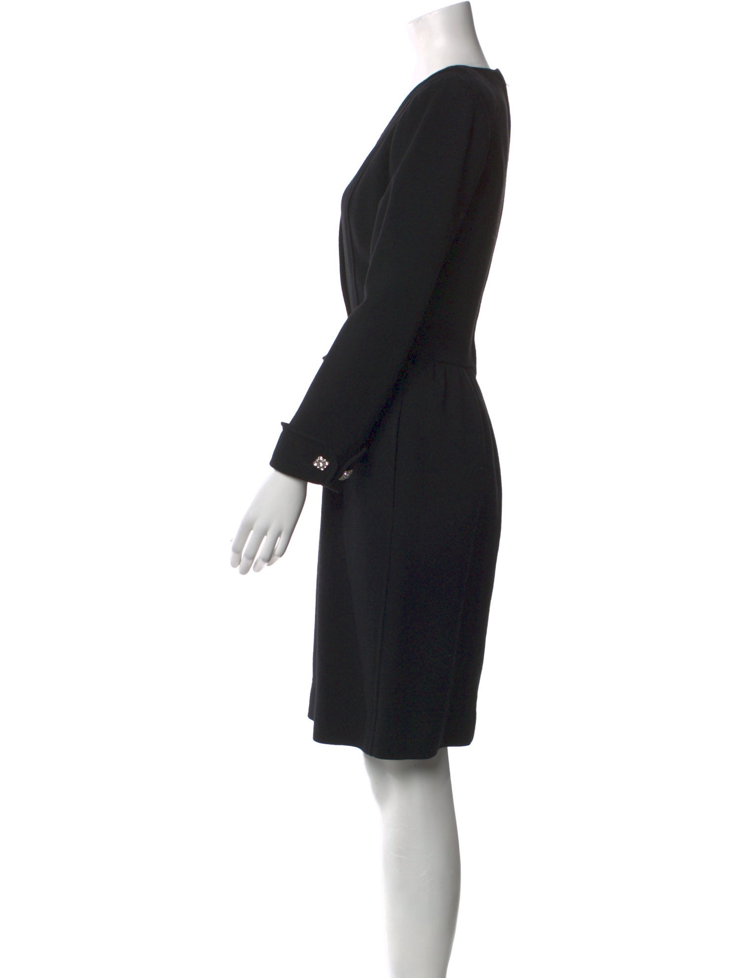 Oscar de la Renta Wool Knee-Length Dress