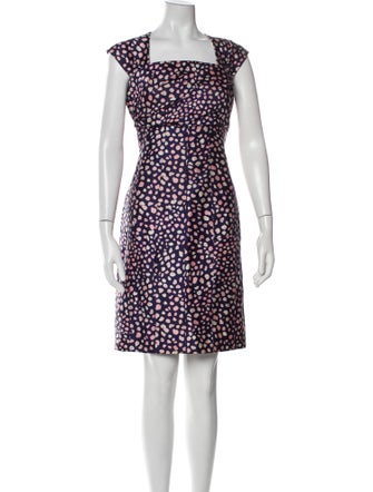 Oscar de la Renta Silk Knee-Length Dress