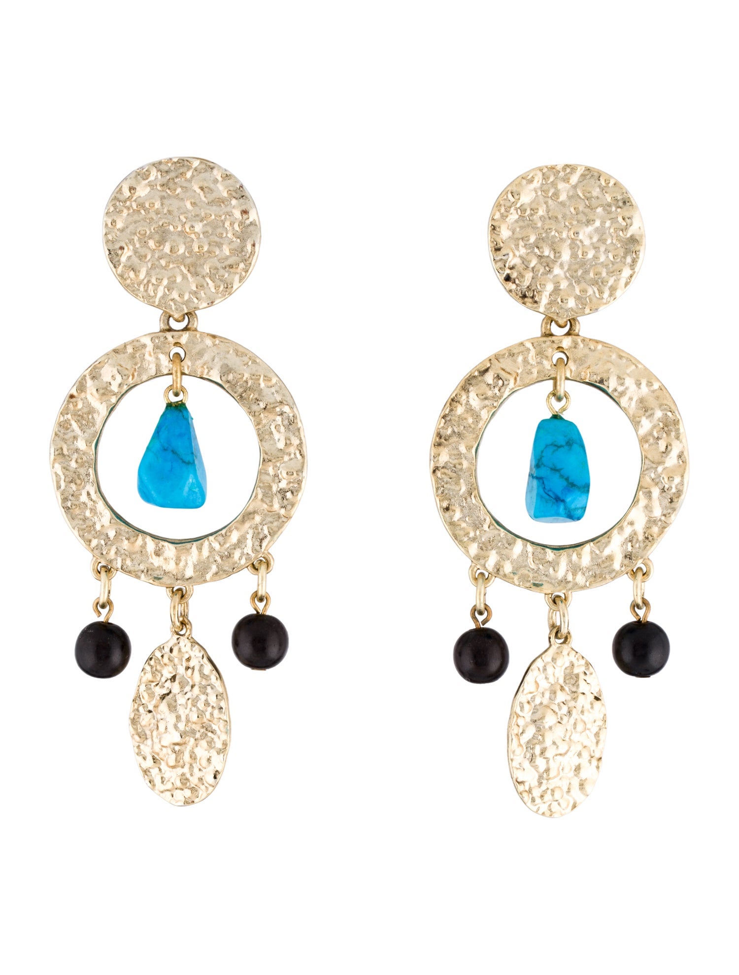 Oscar de la Renta Clip On Drop Earrings