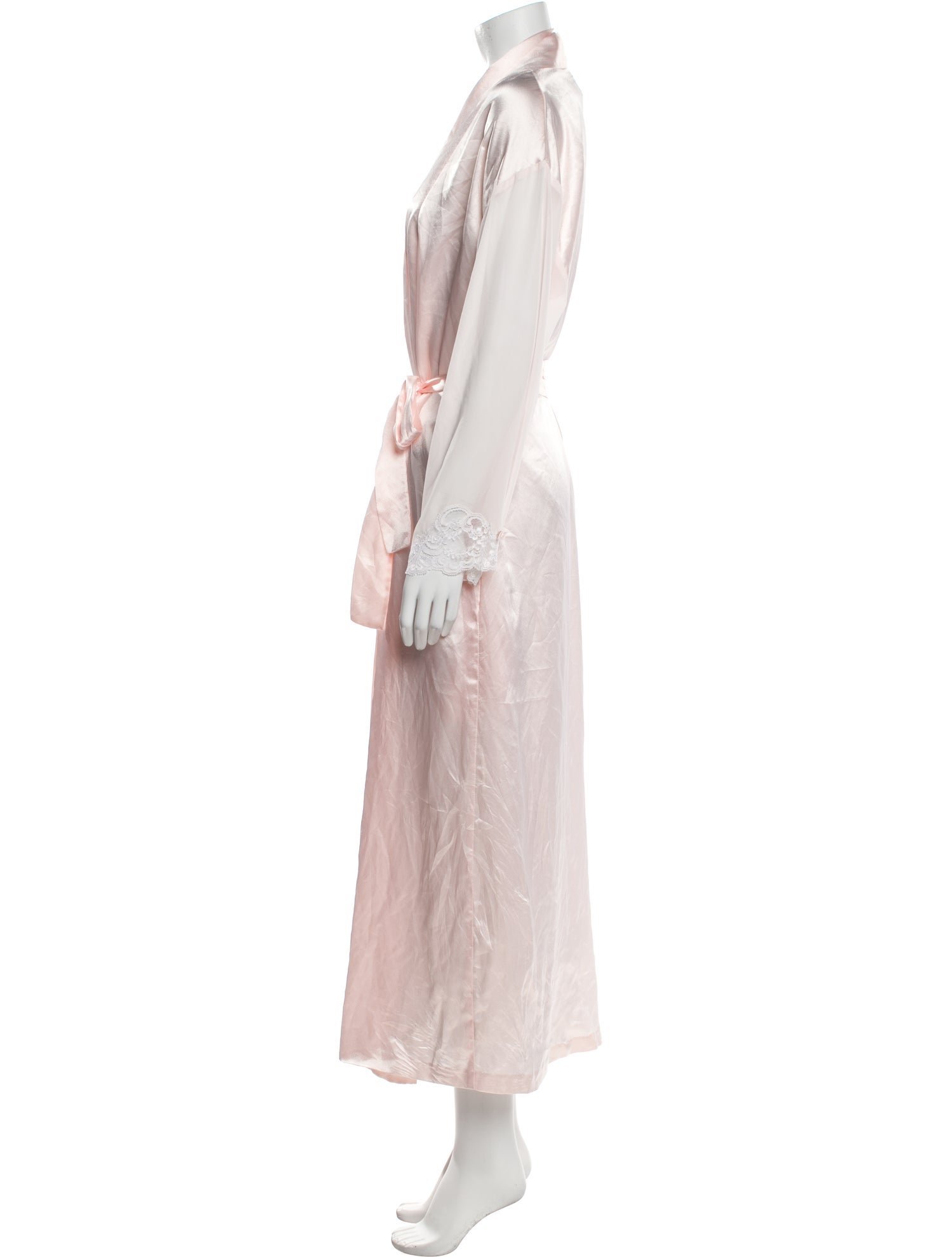 Oscar de la Renta Lace Trim Embellishment Robe