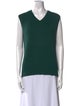 Oscar de la Renta V-Neck Sleeveless Top
