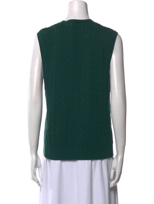 Oscar de la Renta V-Neck Sleeveless Top