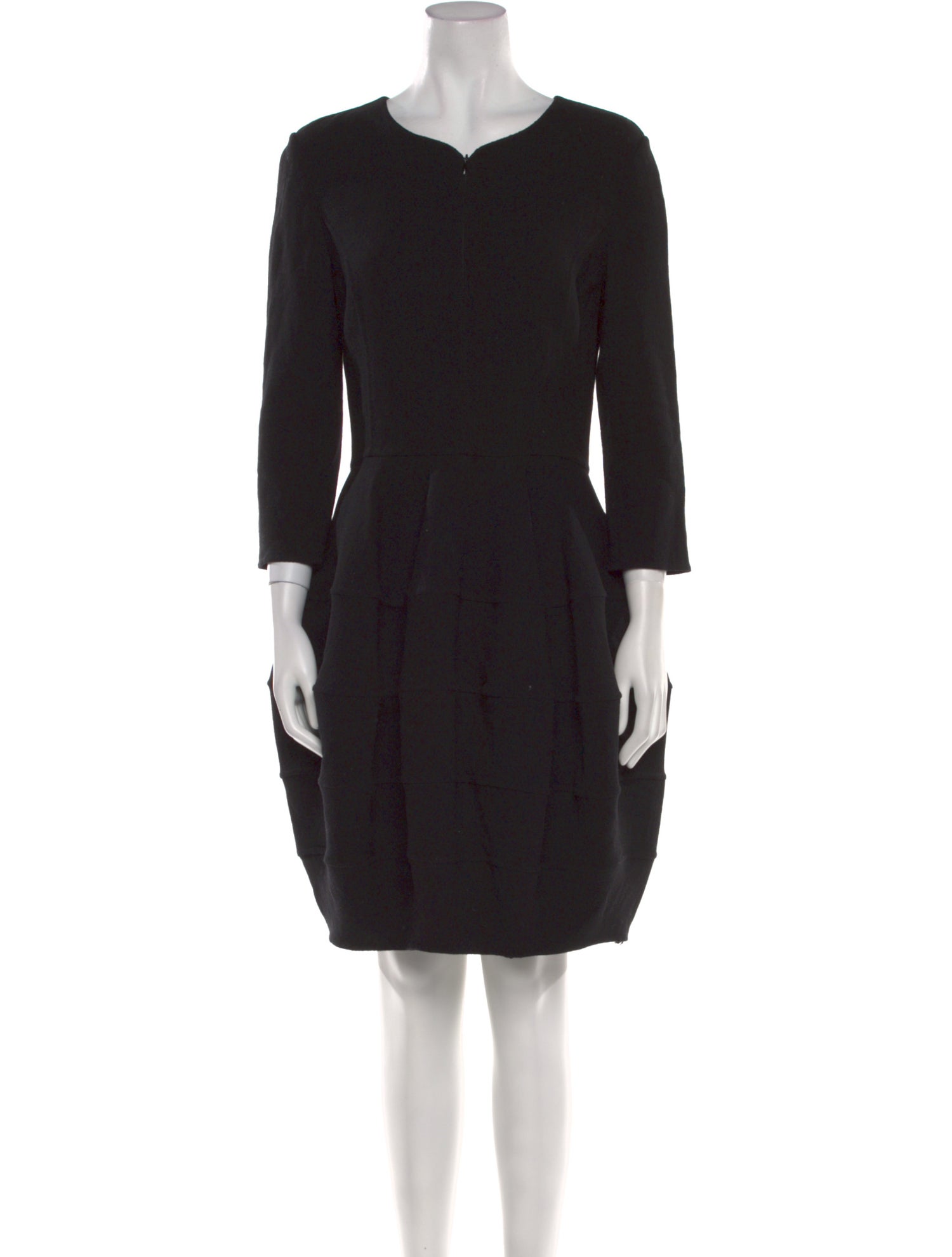 Oscar de la Renta Wool Knee-Length Dress