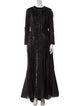 Oscar de la Renta Crew Neck Long Dress