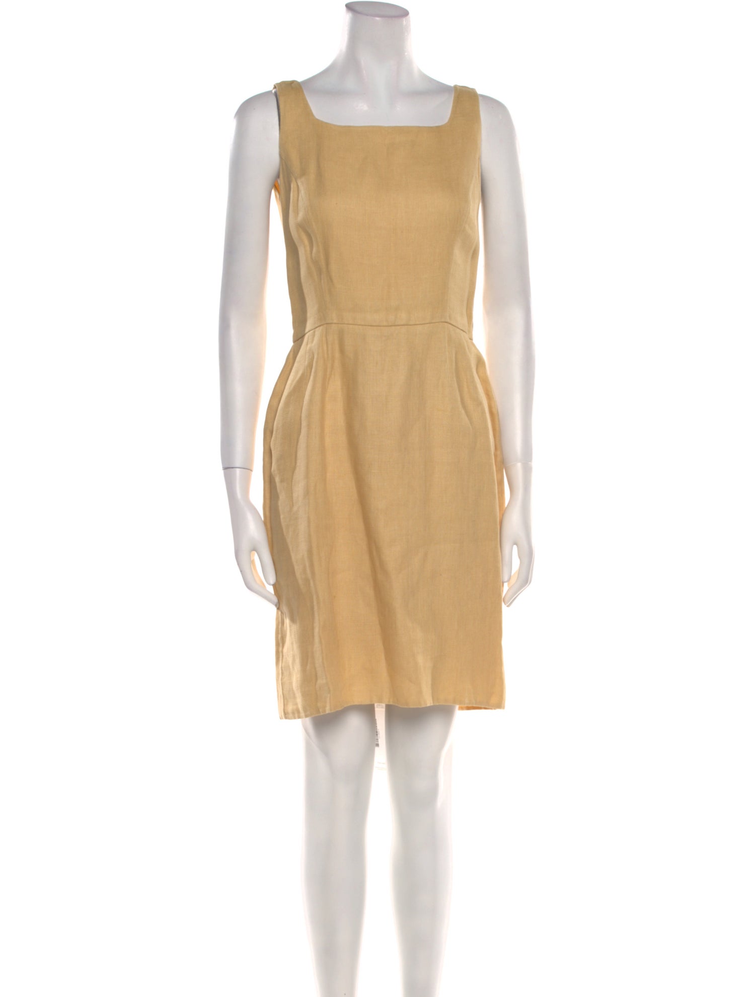 Oscar de la Renta Square Neckline Mini Dress