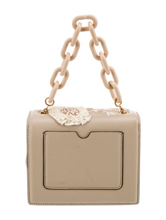 Oscar de la Renta Leather Tro Mini