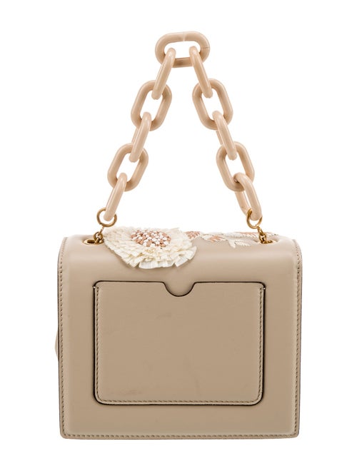 Oscar de la Renta Leather Tro Mini