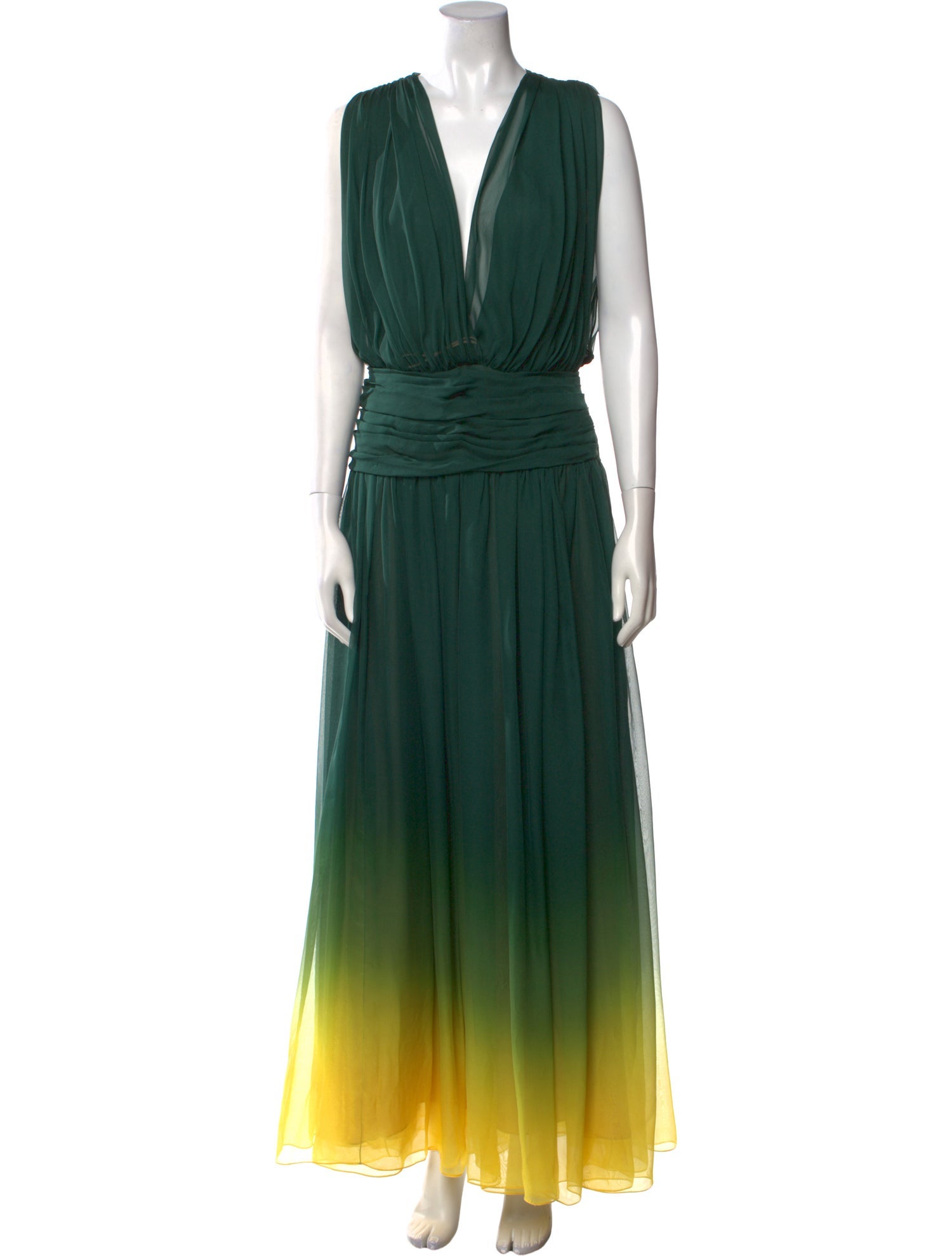 Oscar de la Renta Silk Long Dress